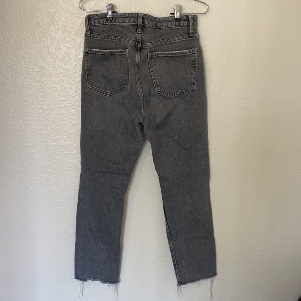 Zara Slim Straight High Rise Ripped Jeans - Picture 8 of 8